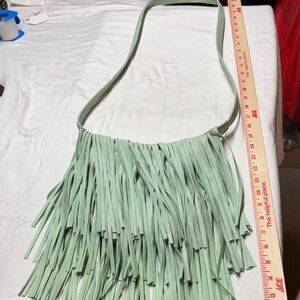 Mint Green Fringe Crossbody Bag